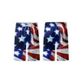 thumbnail image 4 of Wassery Men 4th of July USA Flag Print Shorts Summer Beach Shorts Independence Day Loose Elastic Americana Flag Shorts Stars Stripes Cargo Jogger Shorts Workout Shorts Streetwear, 4 of 5
