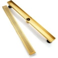 thumbnail image 3 of BOANN  304 Stainless Steel Rectangular Linear Shower Floor Drain in Gold 36" - Gold, 3 of 5
