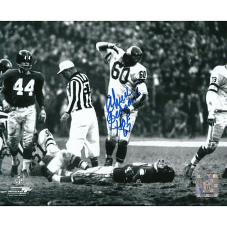 NFL - Chuck Bednarik Autographed Photograph | Details: Philadelphia Eagles, HOF 67 Inscription, Horizontal Print, 8x10
