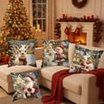 thumbnail image 5 of Set of 4 Merry Christmas Decorative Throw Pillow Covers Winter Holiday Xmas Velvet Pillow Cases Christmas Trees Socks Cushion Covers Outdoor Sofa and Home Decor Pillow Protectors, 17.7x17.7 Inch, 5 of 6