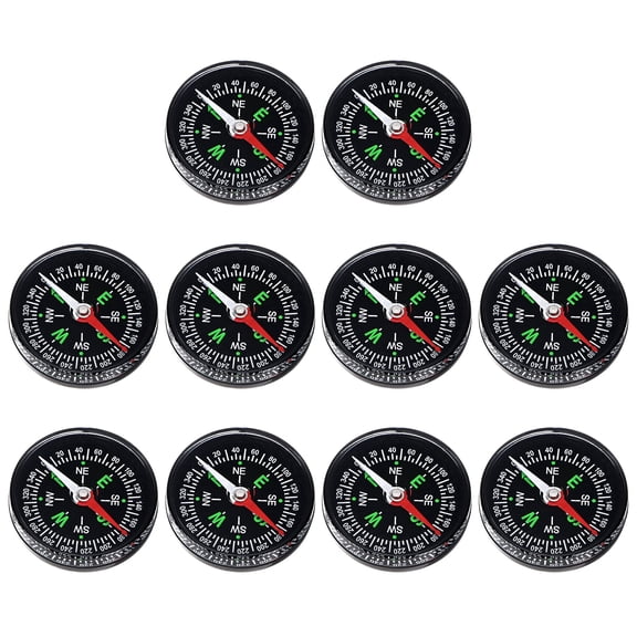 Uxcell 40mm Mini Compass [10PCS] - Pocket Oil Filled Small Compass for Hiking & Camping