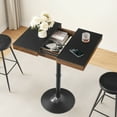thumbnail image 6 of HOOBRO Bar Table, Pub Table,Bar Table with Sliding Tabletop and Storage Drawer, Counter Height Dining Table with Storage Drawer, for Kitchen,Balcony, Bar, Small Places, Black and Walnut BH06BT01, 6 of 11