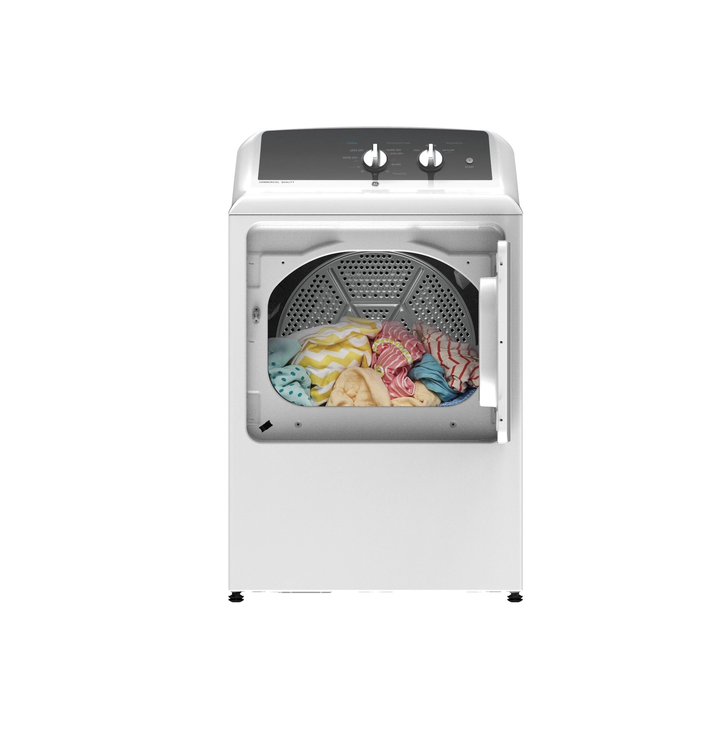 Ge Gtx52easp 27" Wide 6.2 Cu. Ft. Electric Dryer - White