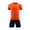 Orange, variant on CYRBOKO Boy's Athletic Outfit Sets, Short Sleeve Breathable Elastic Waist Quick-dry Top and Shorts Sets Dark Blue Size 6 T