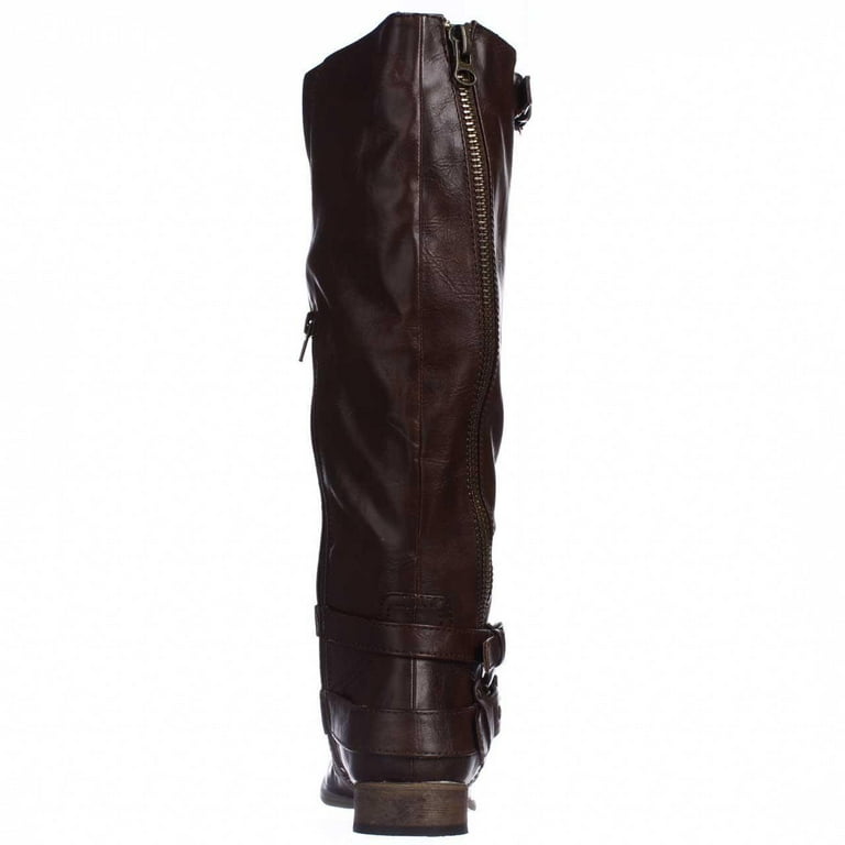Womens Carlos Carlos Santana Hanna 2 Wide Calf Riding Boots Cognac Walmart