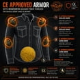 thumbnail image 4 of Milwaukee Leather Men’s Solid CE Armored Motorcycle Long Sleeve Shirt Large, 4 of 14