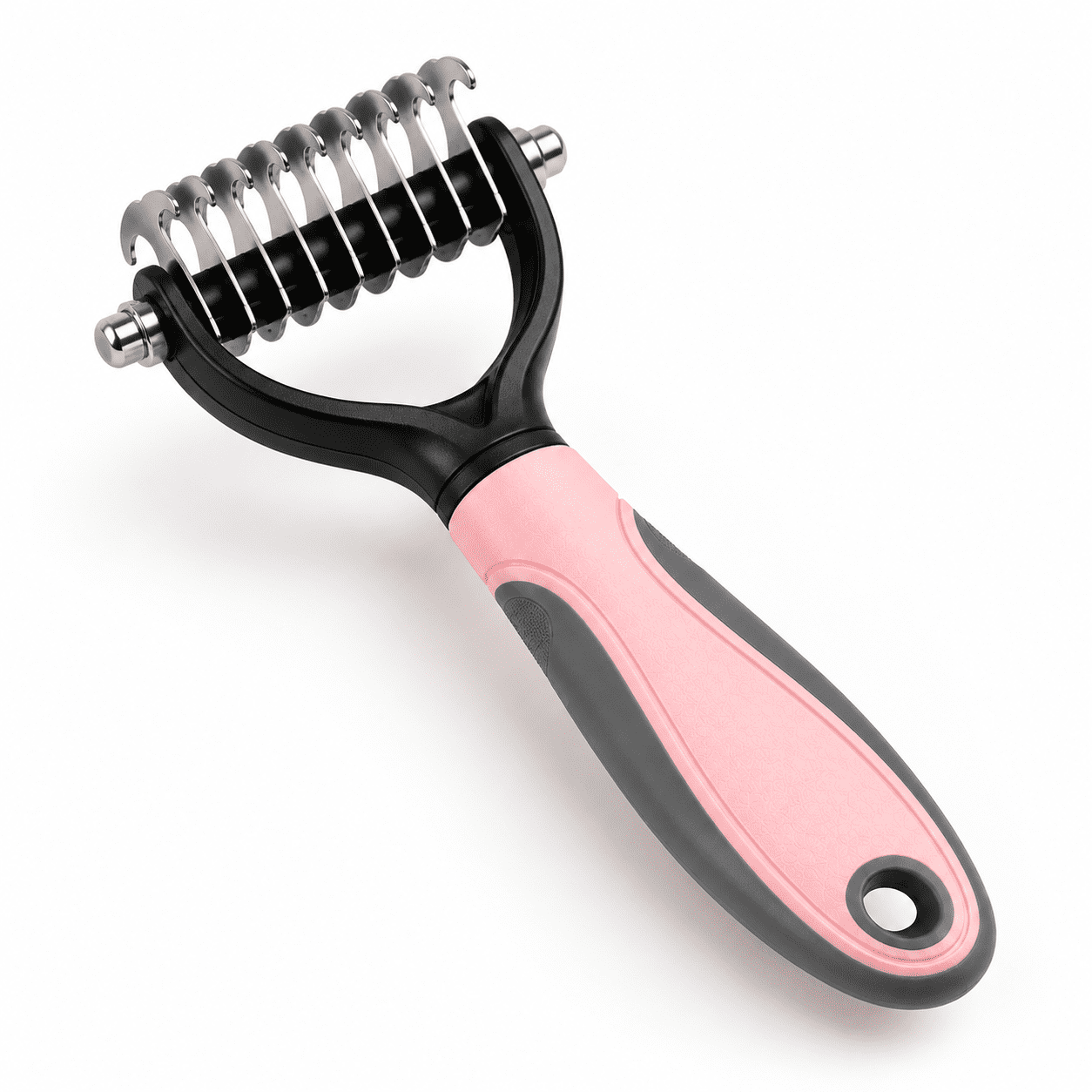 Pet Brush - Double-sided Demattingb & Deshedding Tool For Dogs And Cats Effortless Hair Removal Ideal Long-haired Breeds Reduce S