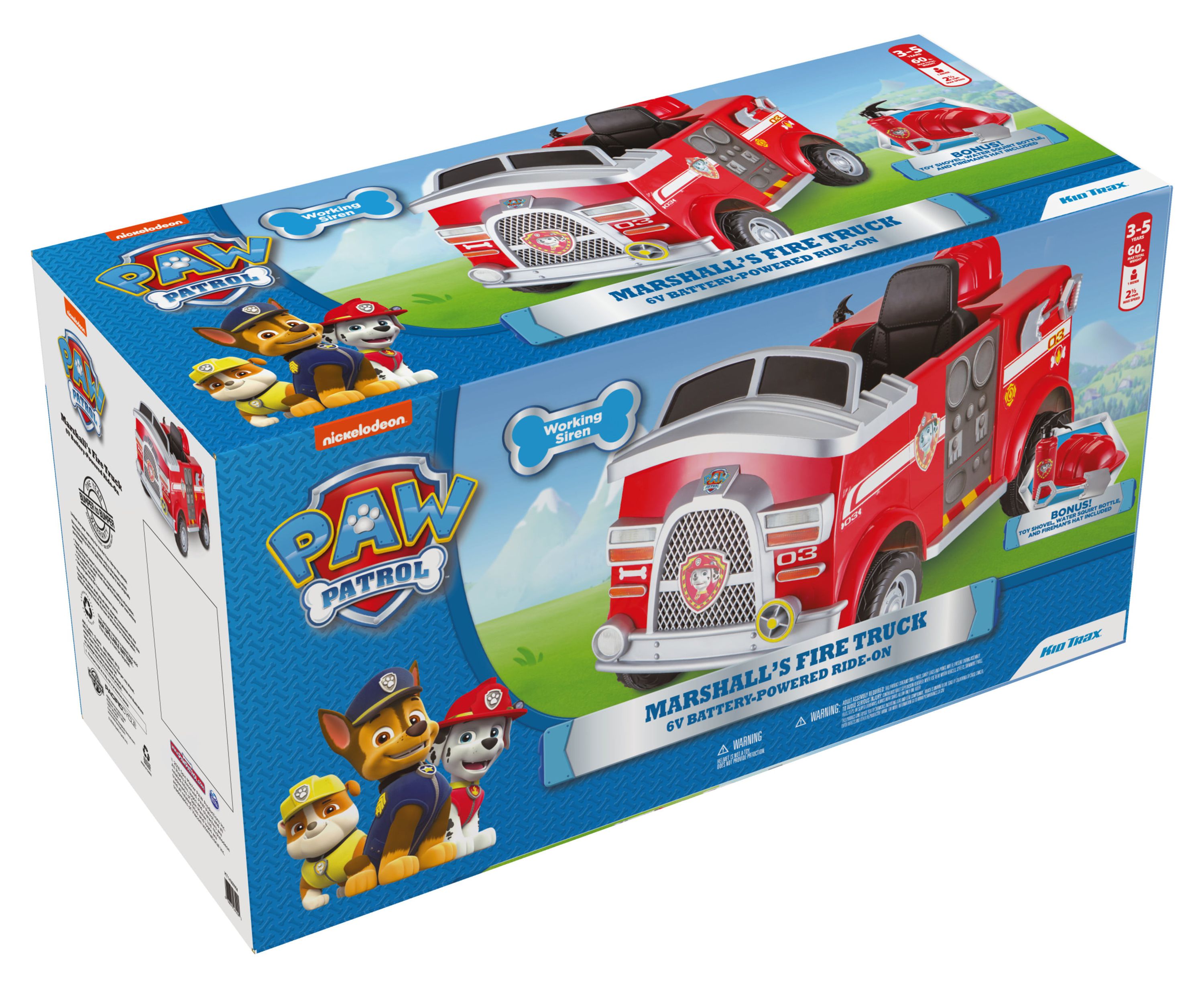 Nickelodeon's PAW Patrol: Marshall Rescue Fire Truck, Ride-On Toy by Kid Trax - image 5 of 10