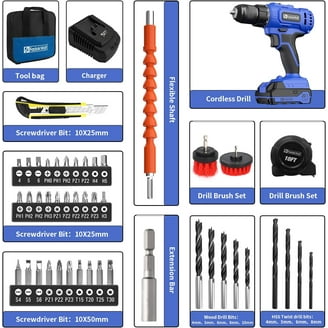 Kawasaki 840051 20-Piece Drill Kit with 19.2-Volt Ni-Cad Cordless