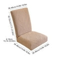 thumbnail image 2 of shyuyusa 6-Piece Elastic Spandex Dining Chair Covers Set Semi Circular Slipcovers Stretchable Water Resistant for Home Restaurant Office Decor, 2 of 6