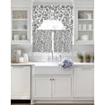 thumbnail image 3 of Boho Leaf Swag Curtains for Living Room/Bedroom Windows, Sage Green Spring Farmhouse Pastoral Tribal Kitchen Curtains and Valances Set 36 Inch Length, Light Filtering Swags Valance Curtain Panels, 3 of 5