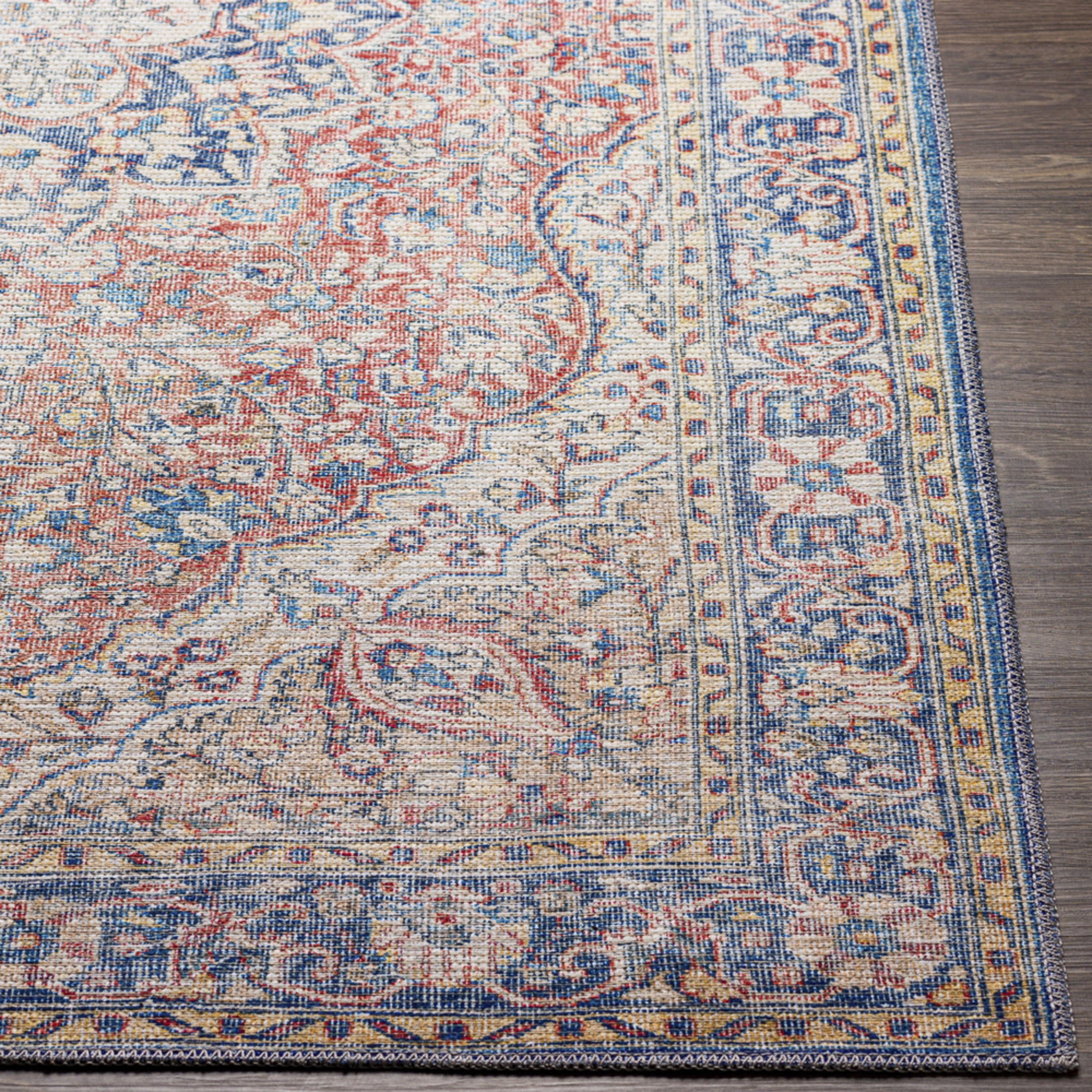 Livabliss Washable Rugs for Living Room, 3x12 Colin Traditional Red Runner Area Rug, Bedroom Dining Room Home Decor Stain Resistant Carpet (2'7" x 12' Runner)
