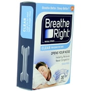 Breathe Right Clear Nasal Strips, Clear, Large, 30 Ct (6 Pack) (Bundle)