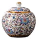 thumbnail image 1 of ColoMX Tarro de té de cerámica de estilo chino, tarro de almacenamiento tradicional, lata de azúcar, bote de cerámica para té y café en grano, 1 of 8