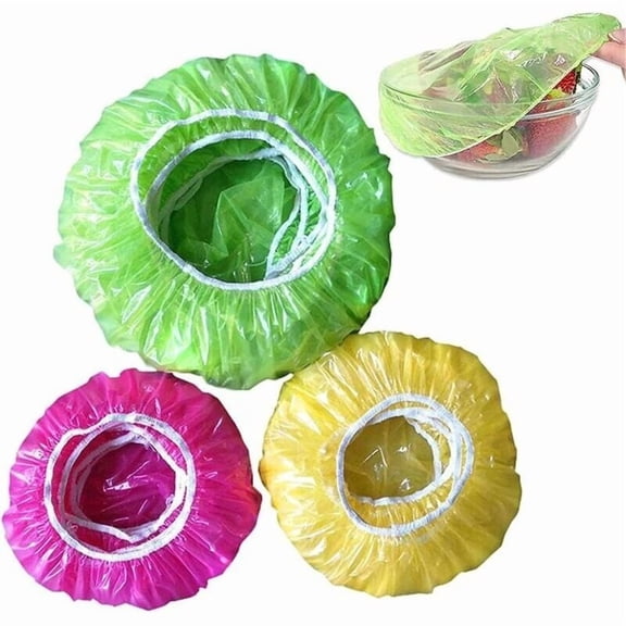 30-Piece Reusable Food Covers Storage Bags - Elastic Lids for Fresh Vegetables, Compatible with Most Containers