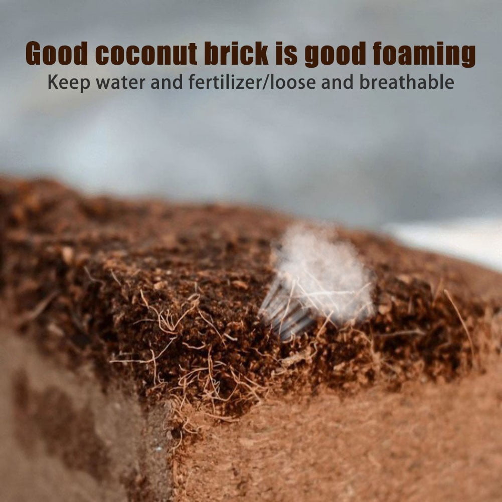 Organic Compressed Coco Coir Brick Coconut Fiber Organic Soil Plant Growing Medi Smile Home