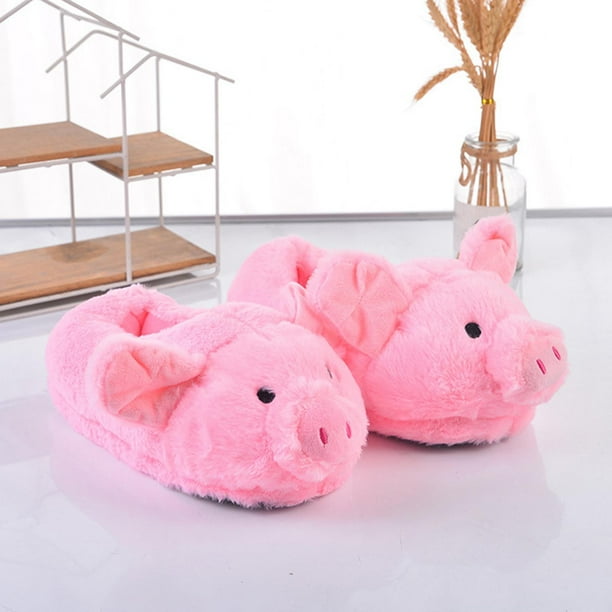 pantuflas de animales para el hogar para mujer, pantuflas de cerdo