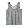 thumbnail image 2 of Wycnly Womens Tank Tops Loose Fit Lightweight Cotton Vintage Vest Tops Summer Fashion Leopard Print Round Neck Sleeveless Shirts Blouse Gray XL, 2 of 7