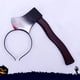 thumbnail image 1 of Diademas de Terror para Halloween, Pinzas para El Pelo de Miedo, Bandas para El Pelo de , Diademas con Posiciones Sangrientas para Adultos, Tipo - Hacha Macarena Diadema de terror de Halloween, 1 of 7
