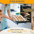 thumbnail image 4 of Joyfair 17.5 Inch Baking Sheet, Stainless Steel Half Size Cookie Sheet Pan, Professional Bakeware for Roasting and Grilling, Rolled Rim & Mirror Finish, Heavy Duty & Rust Resistant, Dishwasher Safe, 4 of 7