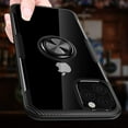 thumbnail image 3 of Designed for iPhone 11 Pro Max Case 6.5 inch, Carbon Fiber Design Clear Crystal Anti-Scratch Case with 360 Degree Rotation Ring Kickstand(Work with Magnetic Car Mount) for iPhone 11 Pro Max,Black, 3 of 7