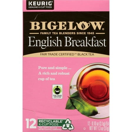Bigelow English Breakfast, Black Tea Keurig K-Cup Tea Pods, 12 Count