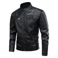 thumbnail image 2 of NaWent Mens Leather Jacket Cafe Racer Style Motorcycle Leather Jacket Full Zipper Leather Jacket, 2 of 9