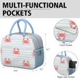 thumbnail image 6 of Lunch Bag Women,Cooler Bag for Women Adult Men,Small Leakproof Marine Adorable Crab Lunch Tote Beach Picnic Cooler Tote Bag for Work Office Picnic, 6 of 7