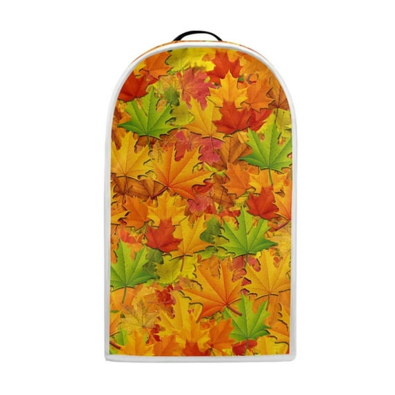 Suhoaziia Kitchen Blender Cover for Indoor Decorative,Stain Resistant Fall Orange Green Red Maple Leaf Blender Storage Bag,Anti Greasy Thanksgiving Appliance Dust Cover