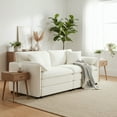 thumbnail image 3 of Homy Casa Chenille Loveseat Sofa, Deep Seat Living Room Couch with Double Cushions & Pillows, 3 of 9