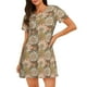thumbnail image 1 of Fotbe Mandala Bata de Dormir para Mujer con Estampado, Camisón de Algodón de Manga Corta, Ropa de Dormir Casual, 1 of 6