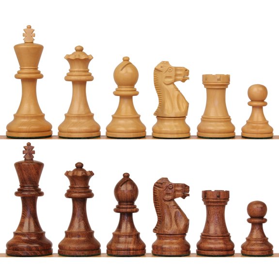 Parker Staunton Chess Set in Golden Rosewood & Boxwood - 3.75" King