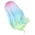 thumbnail image 4 of Long Wavy , Pink To Blue Gradient Heat Resistant Cosplay Party   For Cosplay For Women For Daily Party, 4 of 8