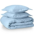 thumbnail image 3 of Bare Home Luxury 4 Piece Duvet Insert + Duvet Cover Set - Premium 1800 Ultra-Soft Brushed Microfiber - Hypoallergenic, Easy Care, Wrinkle Resistant (Full/Queen, Light Blue), 3 of 4