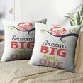 thumbnail image 3 of LALILO Throw Pillow Covers Sleeping Baby Owl Art With Dream Big Cushion Cover 18" x 18", 2 Pack, 3 of 6