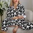 thumbnail image 6 of Balery Panda1 Pattern Pajama Sets for Women Long Sleeve 2 Piece Sleepwear Loungewear Sets Soft PJ's with Pockets Long Sleeve Comfy Pj Sets-Medium, 6 of 7