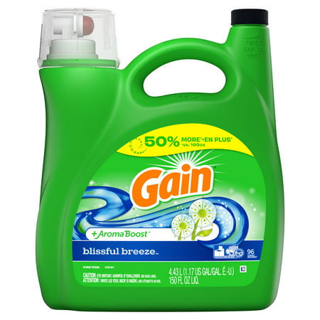 Gain Blissful Breeze, Liquid Laundry Detergent, 150 Fl Oz, 96 (Top 10 Best Whitening Soap)