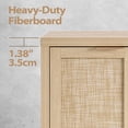thumbnail image 6 of ARKANTOS Rattan Sideboard Buffet Cabinet with 2 Doors and Adjustable Shelves, Light Natural Oak, 6 of 9