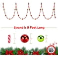 thumbnail image 3 of NorthPoleXpress Plastic Candy Bead Peppermint Ball Christmas Garland, Shinny Multicolor Artificial Garland, 3 of 7