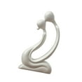 thumbnail image 4 of deevoka Ceramic Kissing Lovers Sculpture Souvenirs Romantic Statue for Bedroom Decor White, 4 of 9