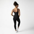 thumbnail image 3 of YITTY Active Women's UltraLuxe Built-In Bra Onesie, Athleisure, 4-Way-Stretch, Iconic Black, XL, 7/8 Length, 3 of 6