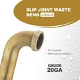 Highcraft 2019242 Slip Joint Waste Bend for Tubular Drain Applications, 11/2 in. x 24 in
