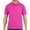 Fuchsia, variant on Men's Short Sleeve Classic Uniform Pique Polo Shirt (Pink, Small) AP21