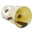thumbnail image 5 of GlassOfVenice Murano Glass Wavy Vase - Cream and Coffee Circles, 5 of 7