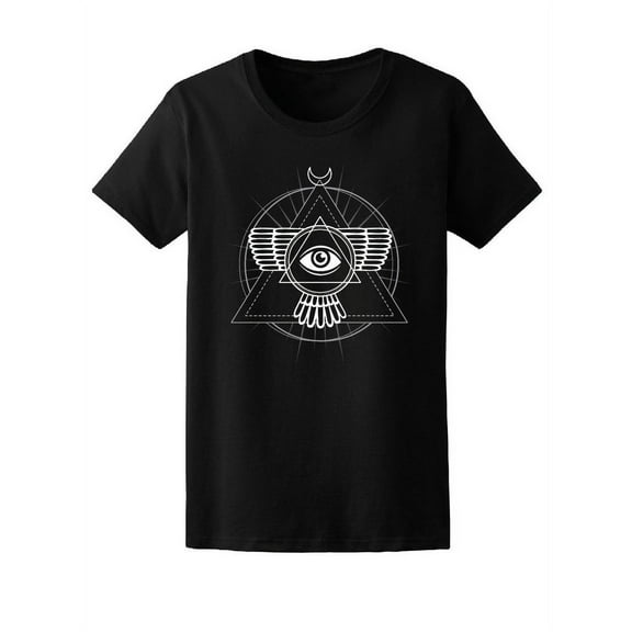 Knowledge Eye Geometric Symbol T-Shirt Women -Image by Shutterstock, Female x-Large