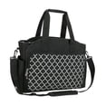 thumbnail image 2 of Bolsa organizadora de hilo con correa para el hombro, estuche de viaje de gran capacidad, soporte para hilos, múltiples bolsillos para ovillos de hilo Negro, 2 of 7