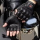 thumbnail image 3 of Guantes De Moto Transpirables Con Medio Dedo, 100% Piel De C, 3 of 8