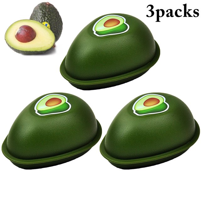 3 Pcs Conteneur Alimentaire Forme Créative Conteneur de Stockage Alimentaire Avocat