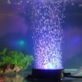 thumbnail image 2 of LED Aquarium Air Stones Fish Tank Bubbler Light Air Stone Diffuser Decor Lamp with Sucker Colorful Backgound Lighting (2.2inch Light Disk(No Remote)), 2 of 7