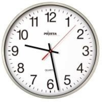 Skil Craft Slimline Wall Clock, 12/24 Hour, Bronze Frame, Quartz